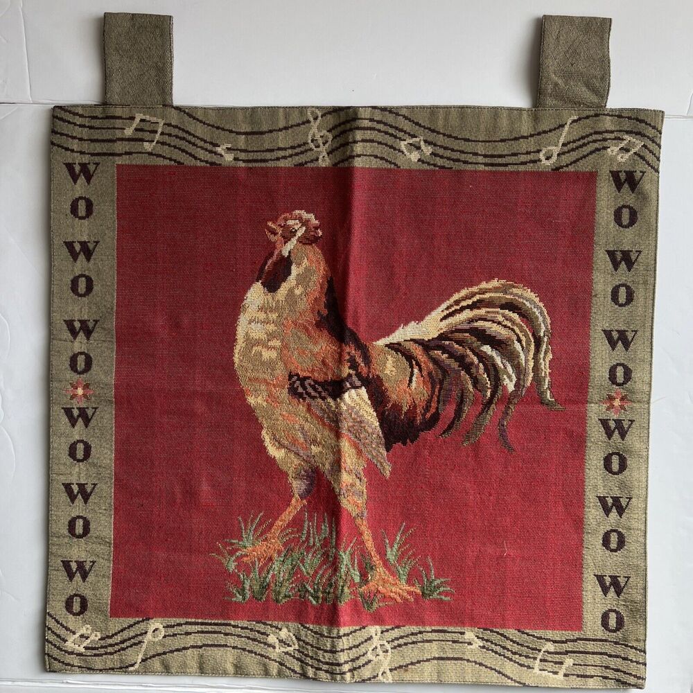 Rooster Fine Tapestry Wall Hanging Sea Gull 22.5” x 21.5” RN103112/CA27934